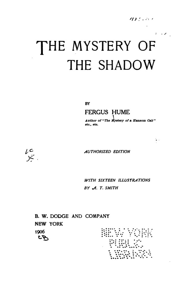 The mystery of the shadow book cover