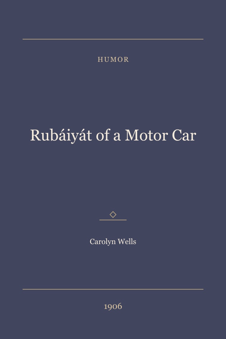 Rubáiyát of a Motor Car book cover