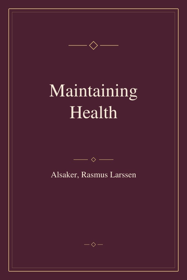 Maintaining Health book cover