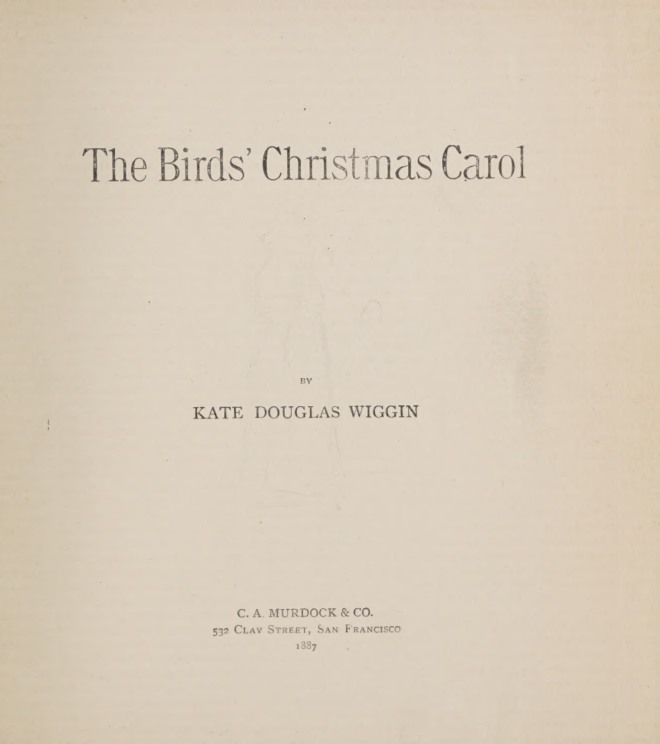 The Birds' Christmas carol book cover