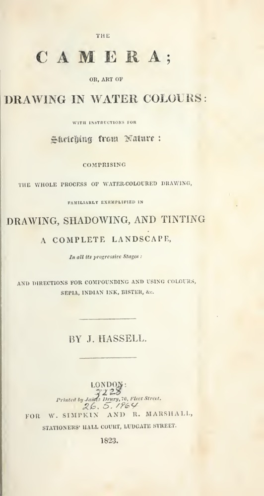 The Camera; or, Art of Drawing in Water Colours book cover