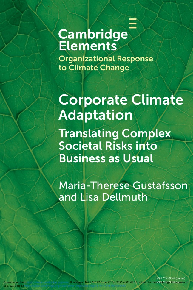 Corporate Climate Adaptation book cover