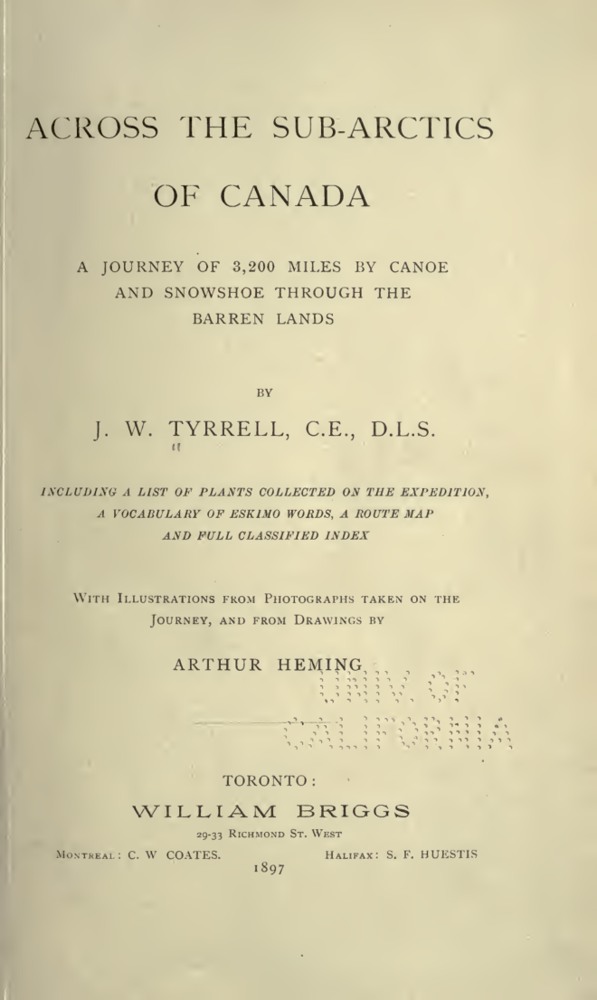 Across the Sub-Arctic of Canada book cover