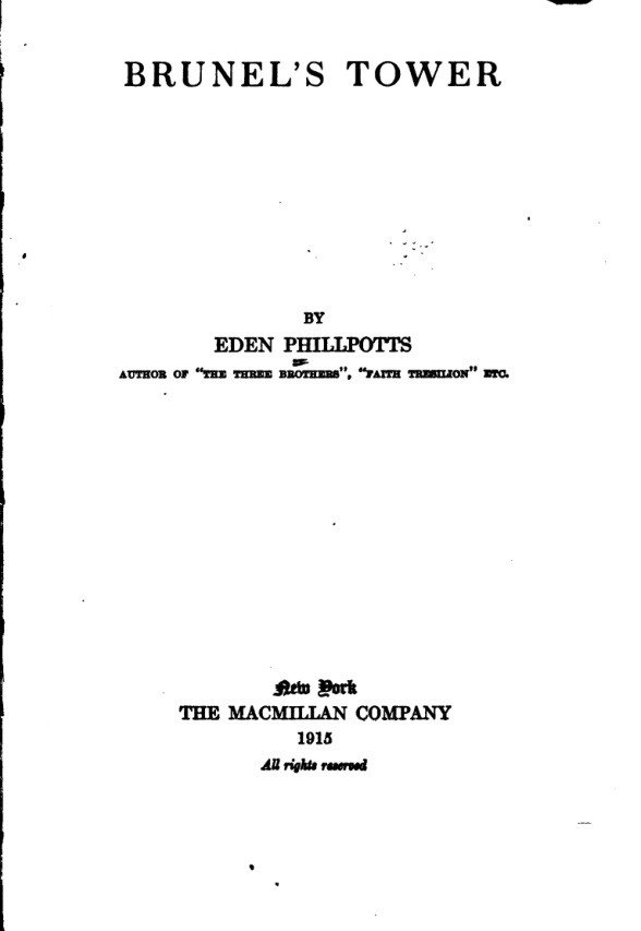 Brunel’s Tower book cover