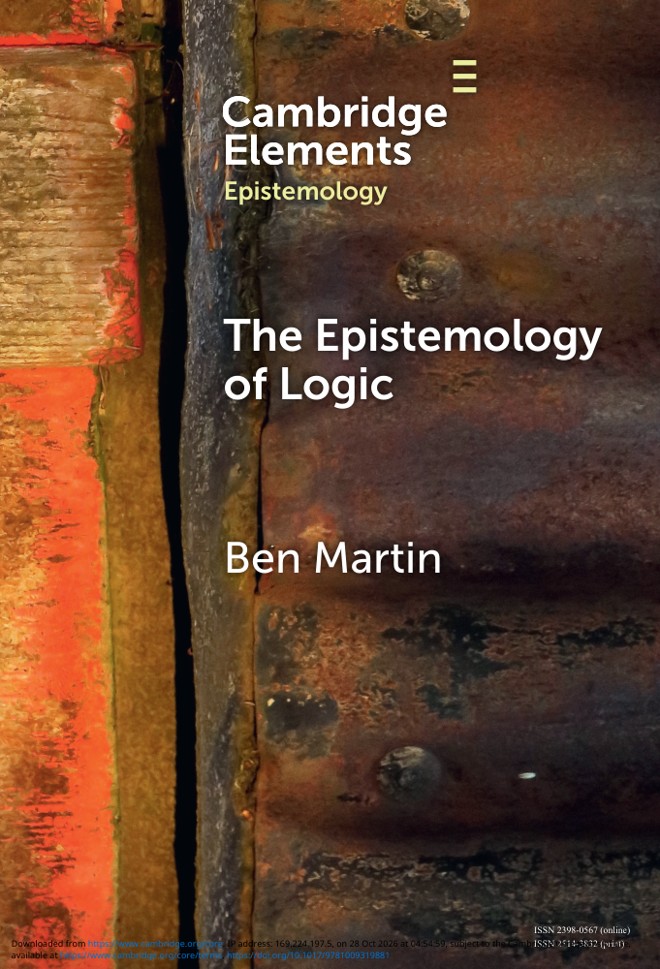 The Epistemology of Logic book cover