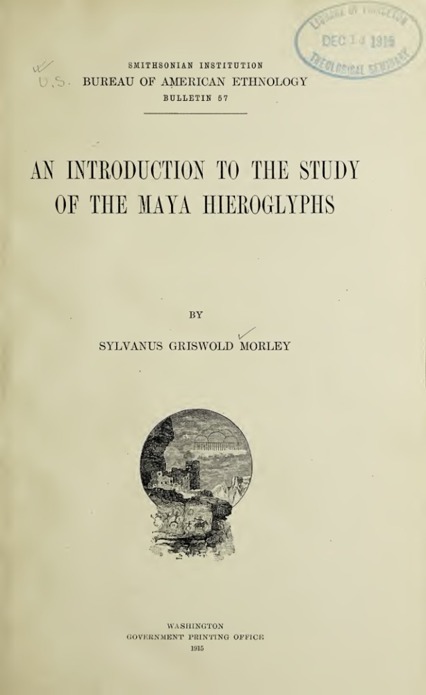 An Introduction to the Study of the Maya Hieroglyphs book cover
