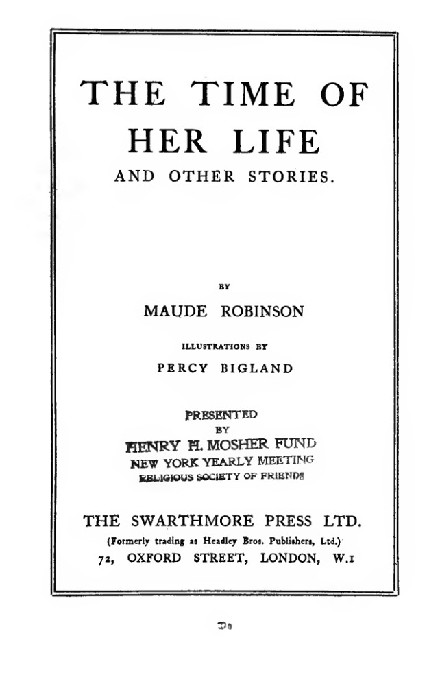 The time of her life : and other stories book cover