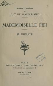 Mademoiselle Fifi book cover