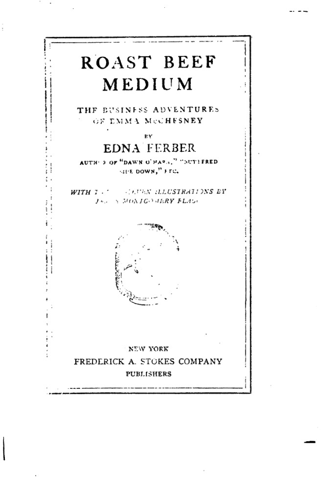 Roast beef, medium; the business adventures of Emma McChesney book cover