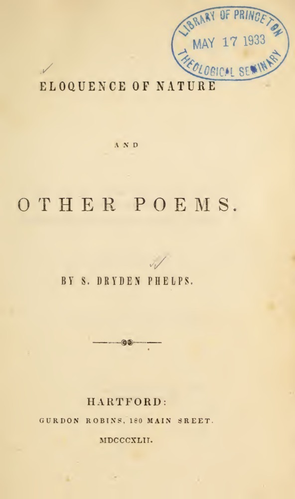 Eloquence of Nature and Other Poems book cover