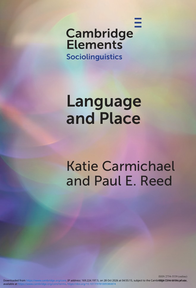 Language and Place book cover