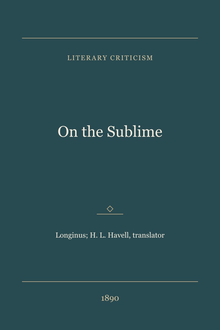 On the Sublime book cover