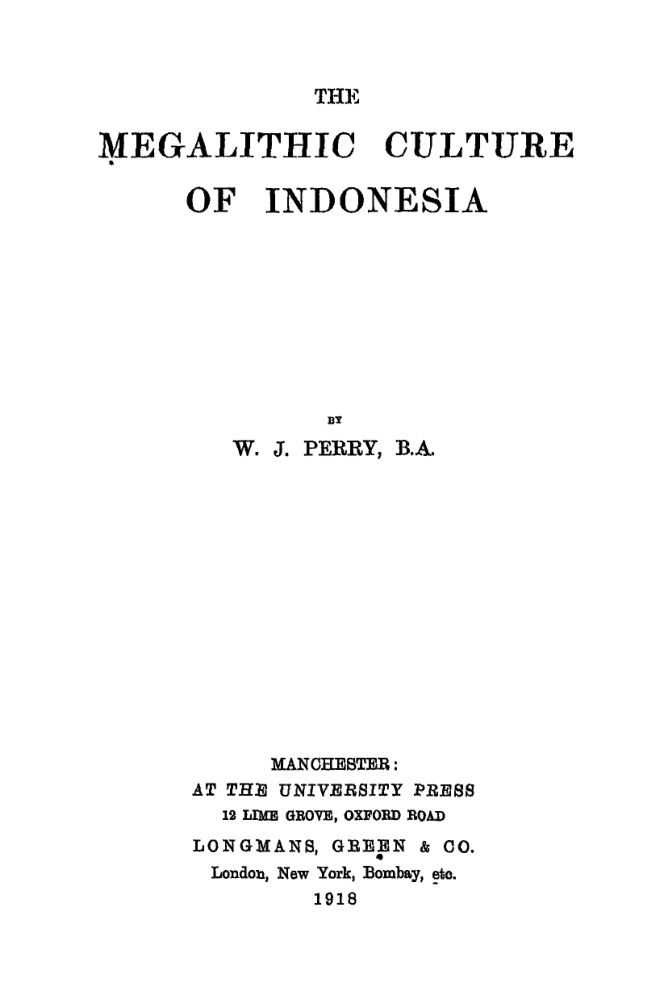 The Megalithic Culture of Indonesia book cover