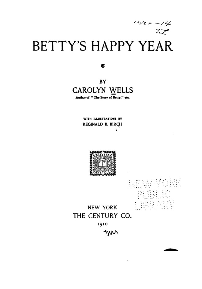 Betty's happy year book cover