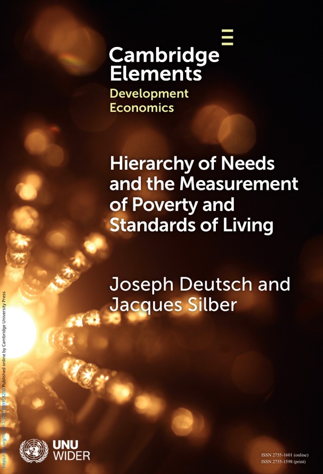 Hierarchy of Needs and the Measurement of Poverty and Standards of Living book cover