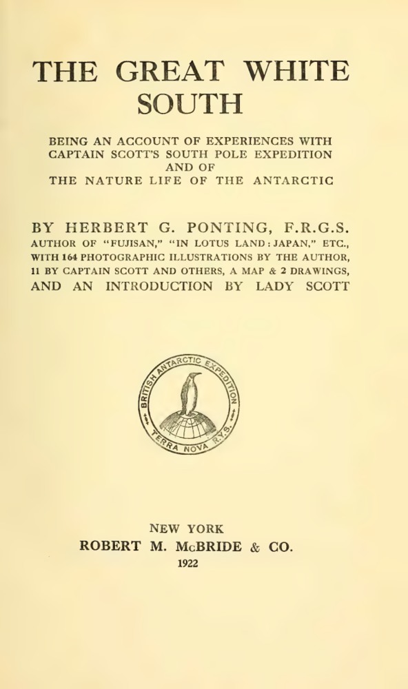 The Great White South book cover