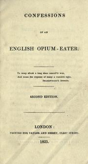 Confessions of an English Opium-Eater book cover