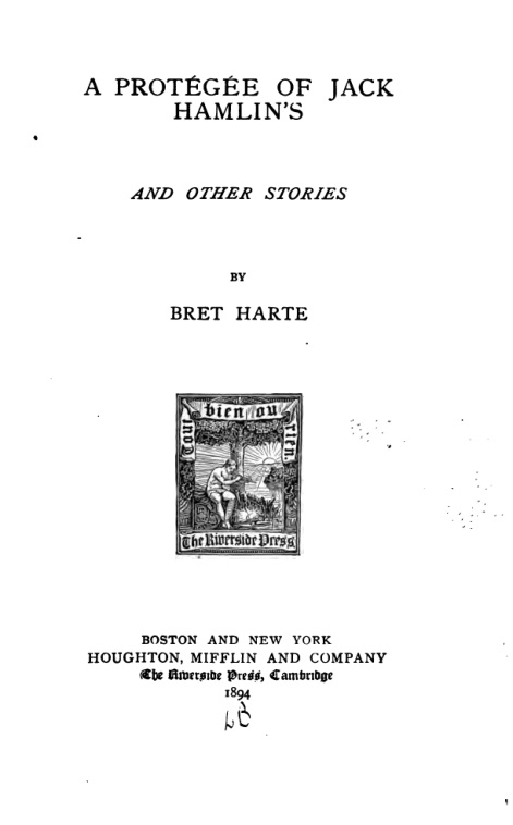 A Protégée of Jack Hamlin’s, and Other Stories book cover