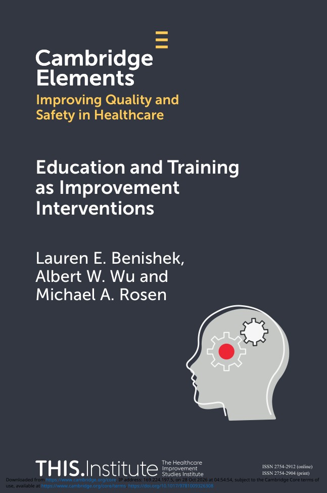 Education and Training as Improvement Interventions book cover