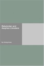 Babylonian and Assyrian Literature book cover
