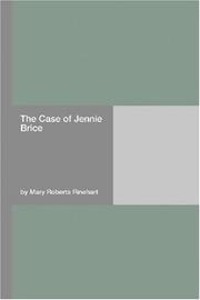 The Case of Jennie Brice book cover