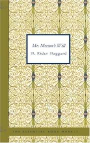 Mr. Meeson's Will book cover