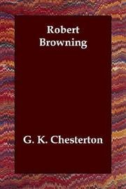 Robert Browning book cover