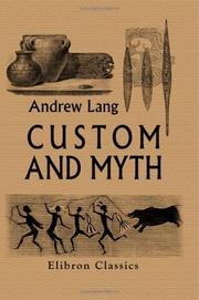 Custom and Myth book cover