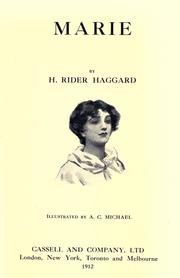 Marie: An Episode in the Life of the Late Allan Quatermain book cover