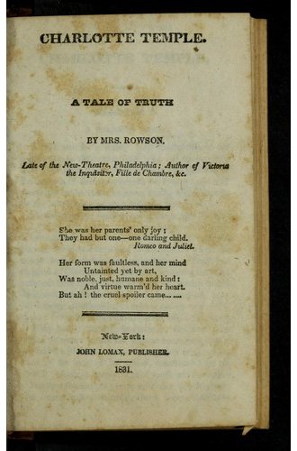 Charlotte Temple book cover