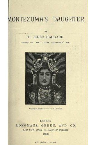 Montezuma's Daughter book cover