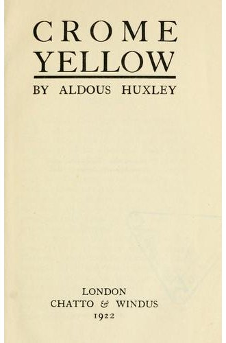 Crome Yellow book cover