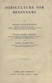 Agriculture for Beginners Revised Edition book cover
