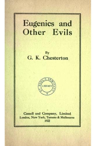 Eugenics and Other Evils book cover