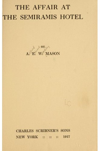 The Affair at the Semiramis Hotel book cover