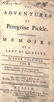 The Adventures of Peregrine Pickle book cover