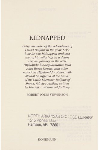 Kidnapped book cover