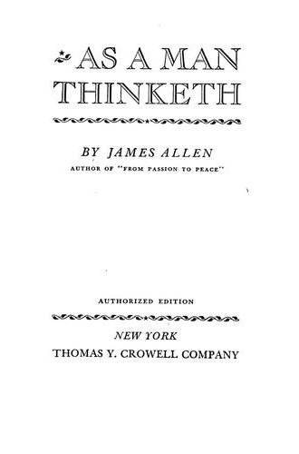 As a man thinketh book cover