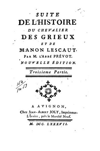 Manon Lescaut book cover