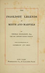 The Ingoldsby Legends; or, Mirth and Marvels book cover