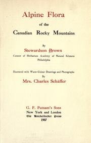 Alpine flora of the Canadian Rocky Mountains book cover