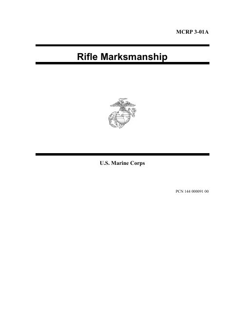 Rifle Marksmanship — MCRP 3-01A book cover