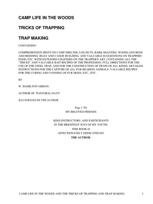 Camp Life in the Woods and the Tricks of Trapping and Trap Making book cover