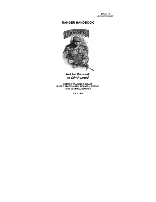 Ranger Handbook — SH 21-76 book cover