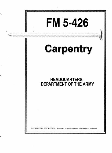 Carpentry — FM 5-426 book cover
